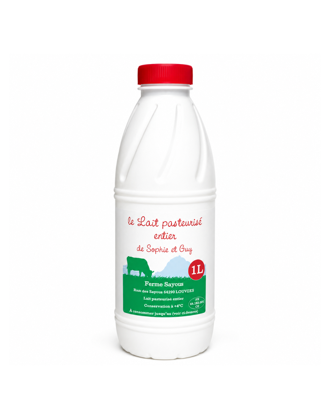 Lait pasteurisé entier (1 L)