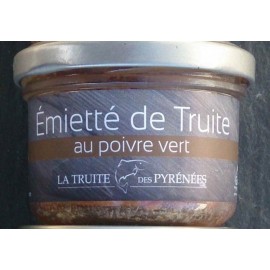 Emietté de truite au poivre vert (pot de 90g)