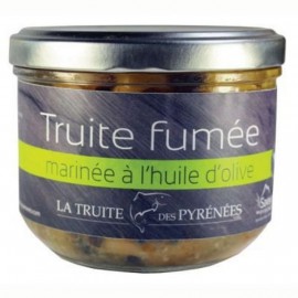 Truite fumée marinée à l'huile d'olive (pot de 350g)