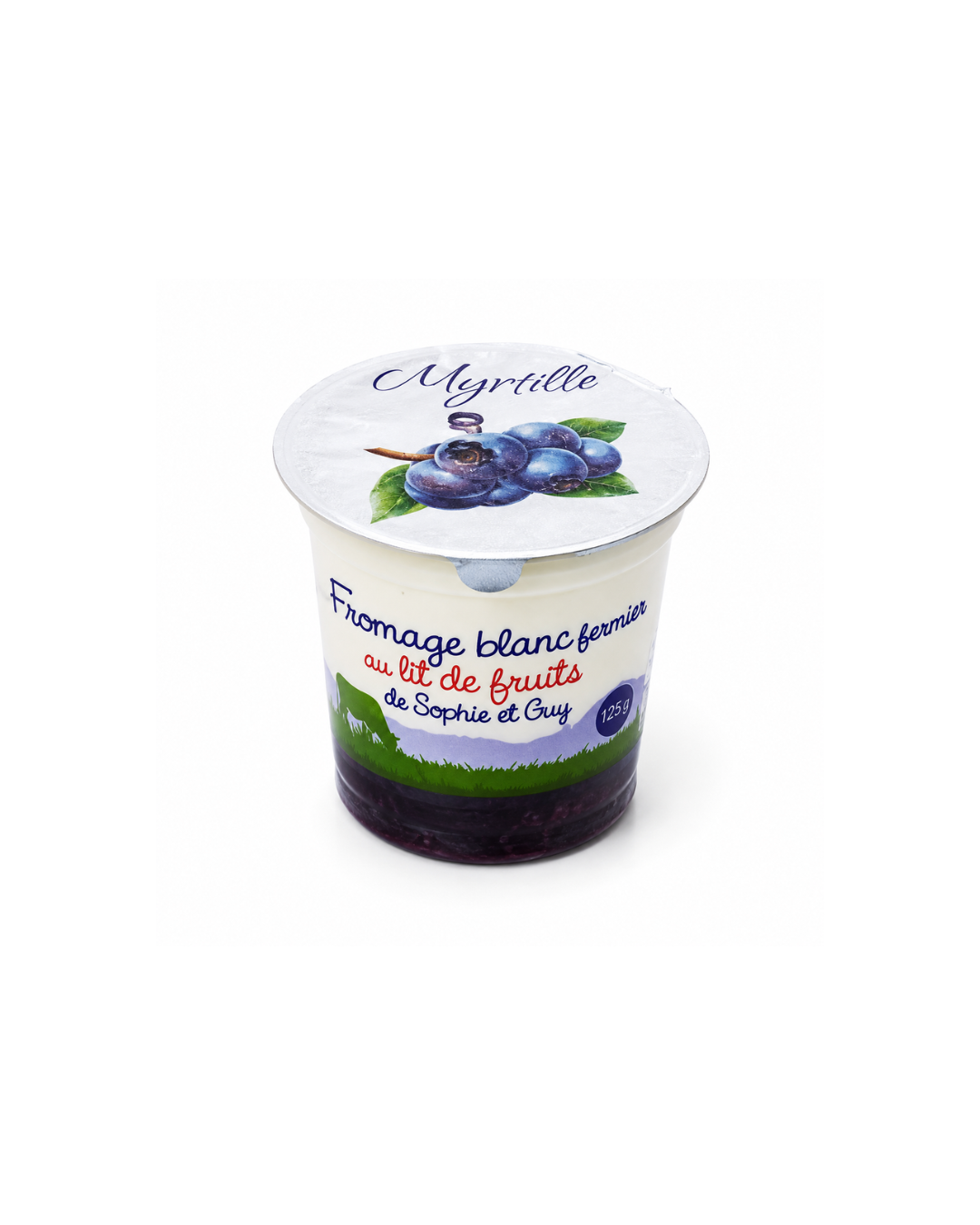 Fromage Blanc sur lit de myrtille (125 g)