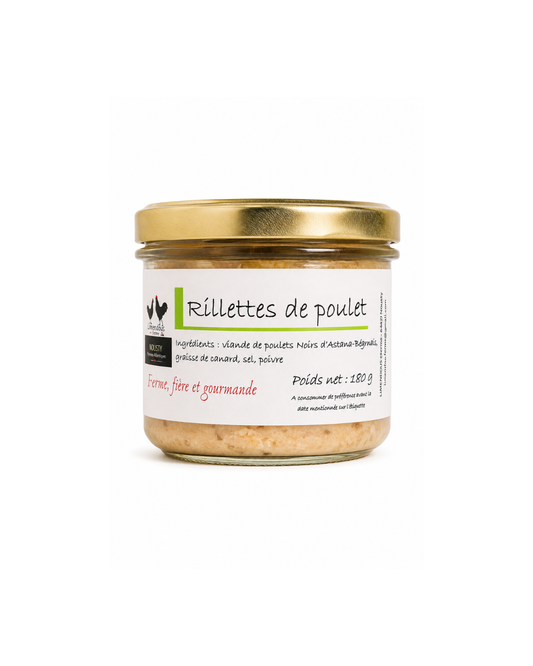 Rillettes de poulet noir (pot de 180g)